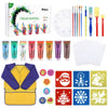 Juego de pintura para dedos Anpro en 8 colores x 60 ml