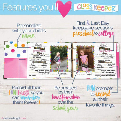 Class Keeper - Libro de recuerdos escolar con letreros de fotos