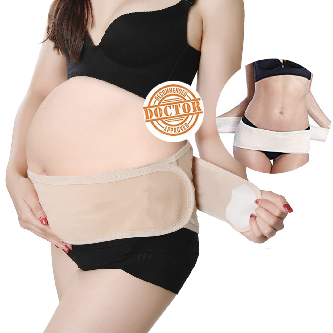 AGOPLEE Cinturón de maternidad mejorado para el embarazo, cinturón de apoyo 2 en 1, talla única