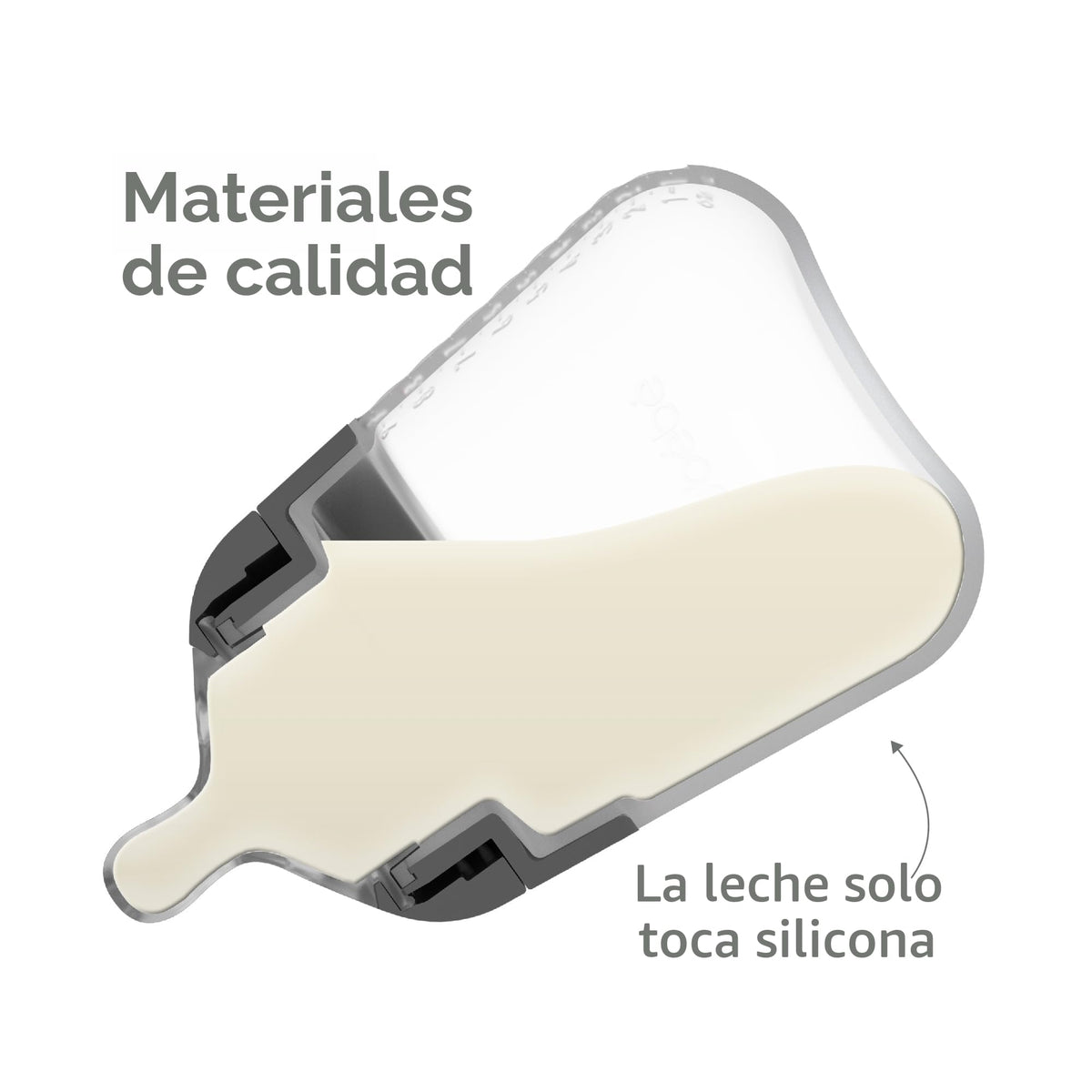 Biberón de silicona Nanobebe Flexy: anticólicos, tacto natural, 9oz