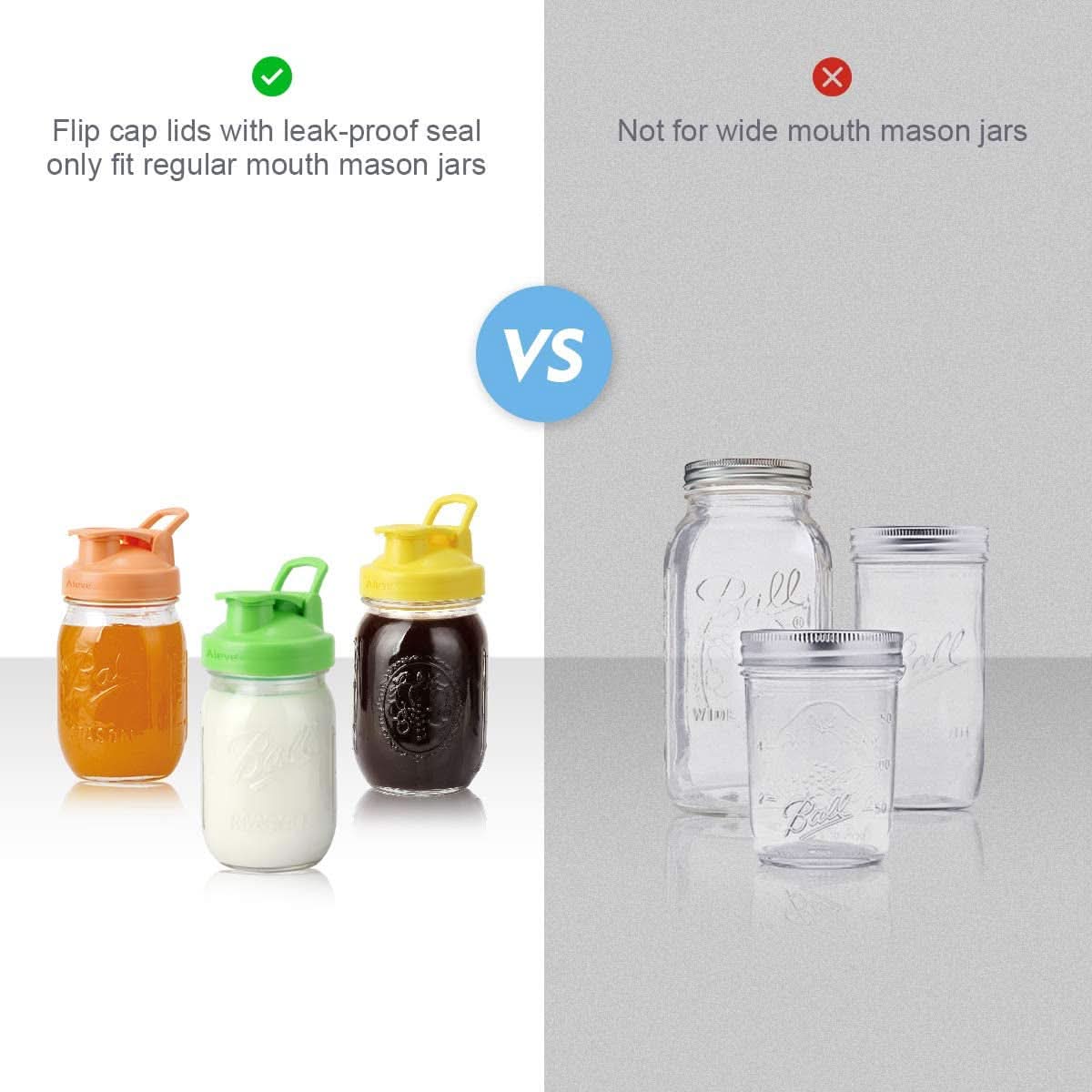 Mason Jar Lids, 6 Pack Reusable Regular Mouth Canning Lids