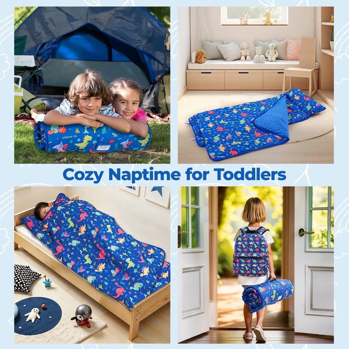 Colchoneta Para Siesta Niños Kulahlik Dinosaurio 104x84