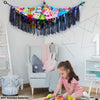 Hamaca para organización de pelcuche negro con luces LED