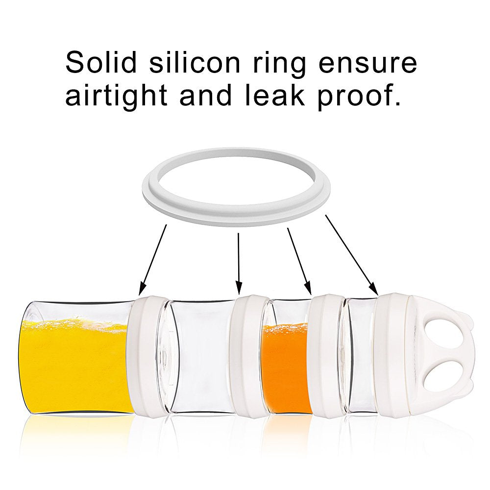 BeneLabel Contenedores apilables de almacenamiento de alimentos blanco