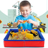 Kenlaimi Play Construction Sand Kit - Arena de 3 libras con 3 camiones de construcción grandes