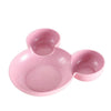 Iloits - Cuencos para niños con forma de Mickey- 2pzs-Rosado y verde