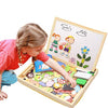 ODDODDY- Juguetes educativos de madera para niños, tabla de dibujo magnética, rompecabezas juegos de aprendizaje para niños
