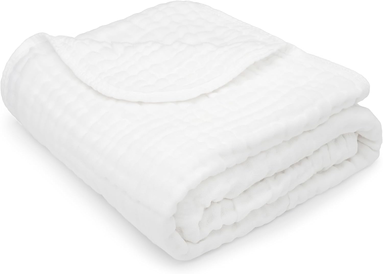 Manta de muselina blanca 42"x42"