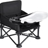 Silla elevadora de viaje y silla de actividades, plegable, portátil, negra