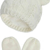 Conjunto de 2 pares de guantes y 2 gorros de invierno, de 0-6m