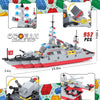 Juego de bloques de construcción de acorazados militares, 8 en 1 (952 piezas)