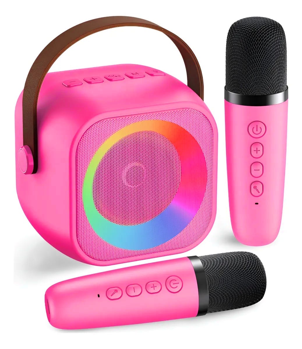 Máquina De Karaoke Beilihart Mini Con 2 Micrófonos Inalámbrico