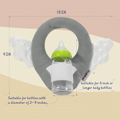 Soporte Para Biberón Manos Libres Para Bebés, gris