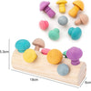 Juego de recogida de hongos de madera Montessori