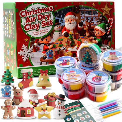 Kit de arcilla de secado al aire VKTEN infantiles con 12 vasos