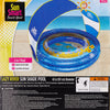 SunSmart Lazy River Kiddie Pool - Piscina inflable para niños con 2 patos de juguete y toldo de parasol extraíble
