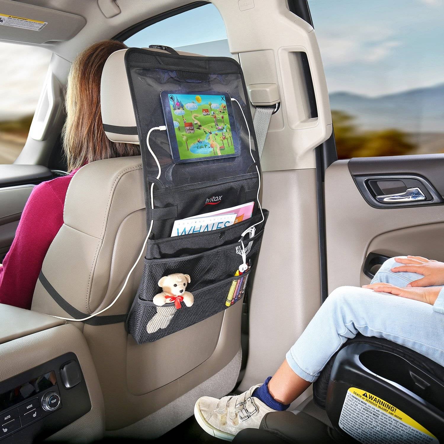 Britax View-N-Go - Organizador de asiento trasero con soporte para tableta