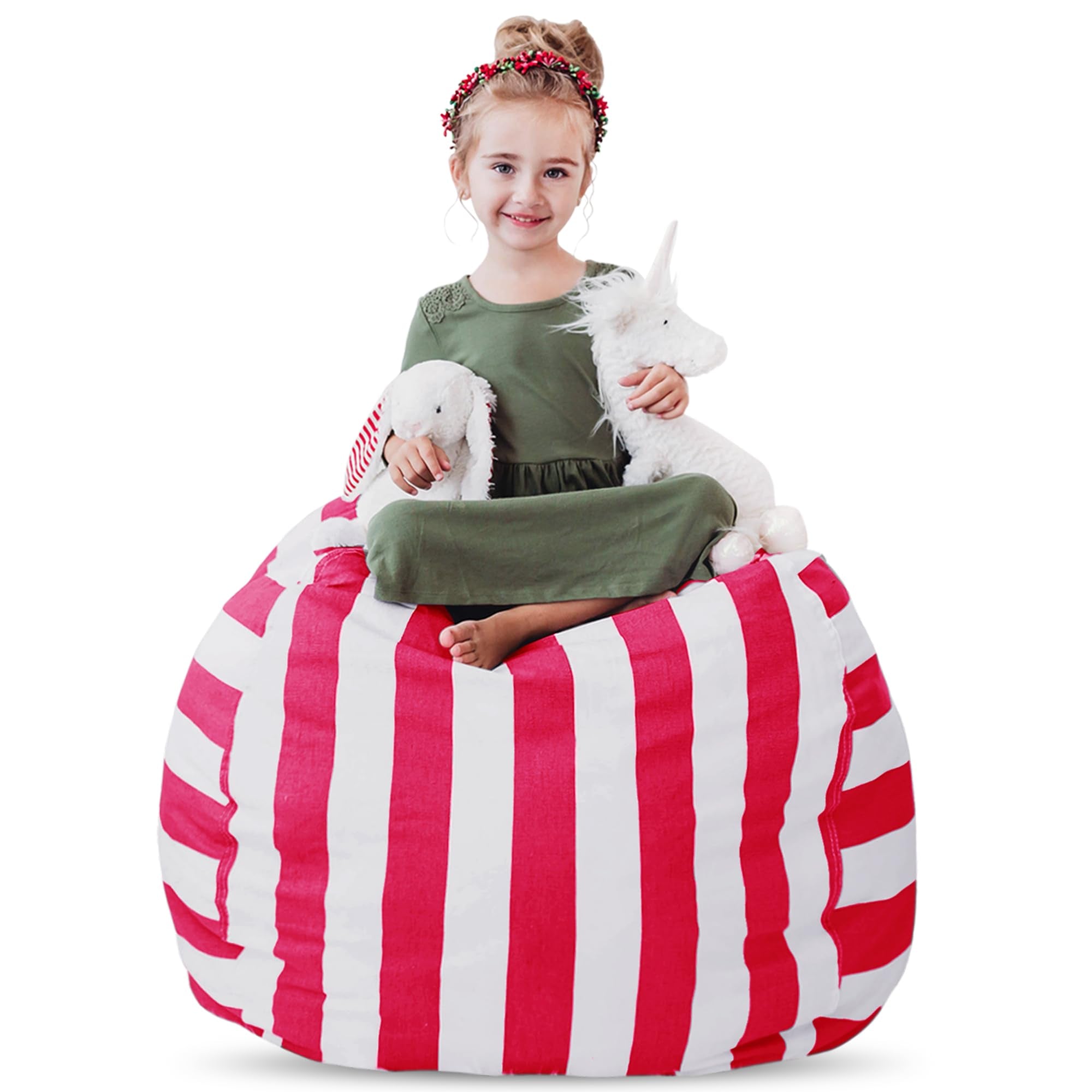Creative QT - Puf de almacenamiento de animales de peluche Stuff