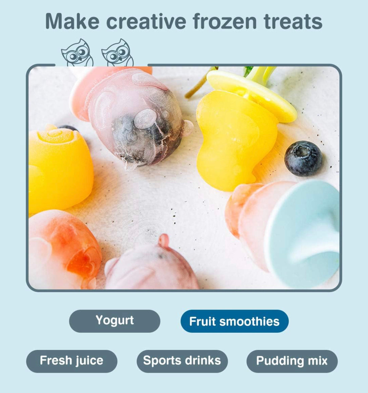 Mini moldes para helados sin BPA