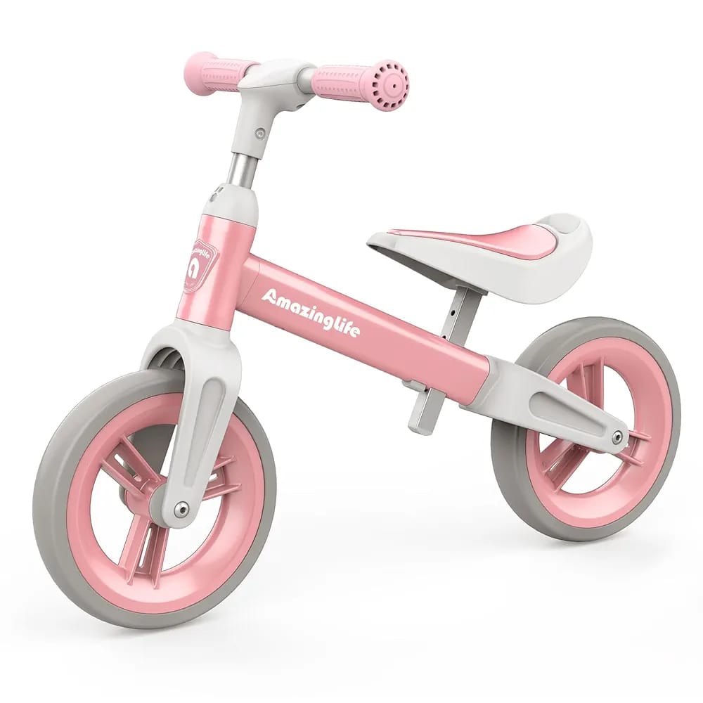Bicicleta de equilibrio para niños de 1 a 4 años, asiento ajustable y manillar sin pedal