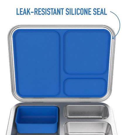 Bentgo- Recipiente para lonchera de acero inoxidable para niños  - Azul