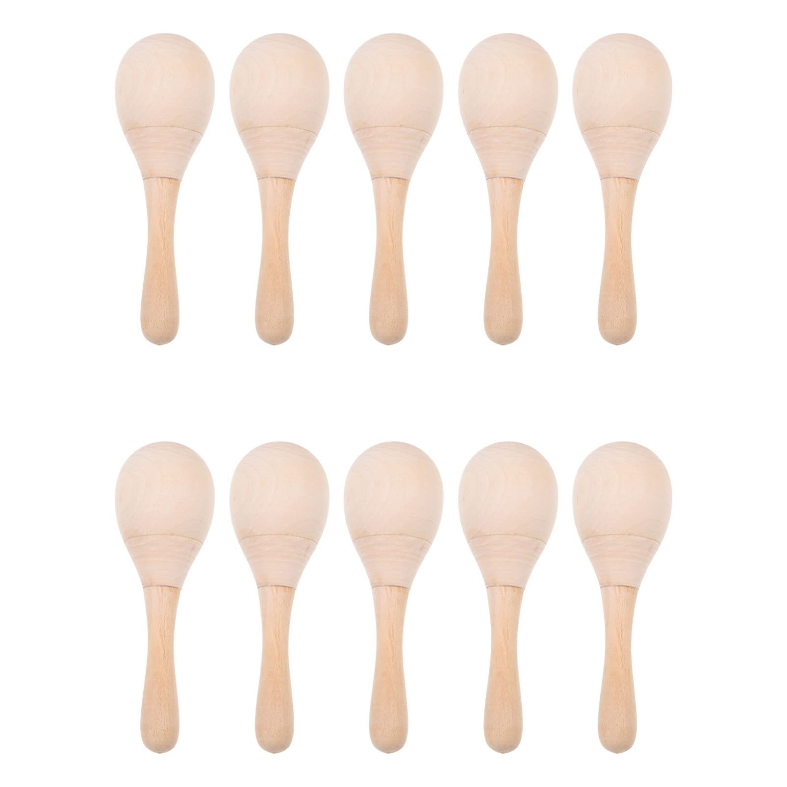 ULTNICE Maracas de madera para niños, 10 unidades