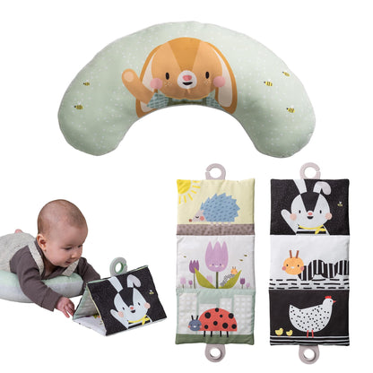 Taf Toys Libro arrugado de doble cara y juguete de apoyo, 0-6 meses