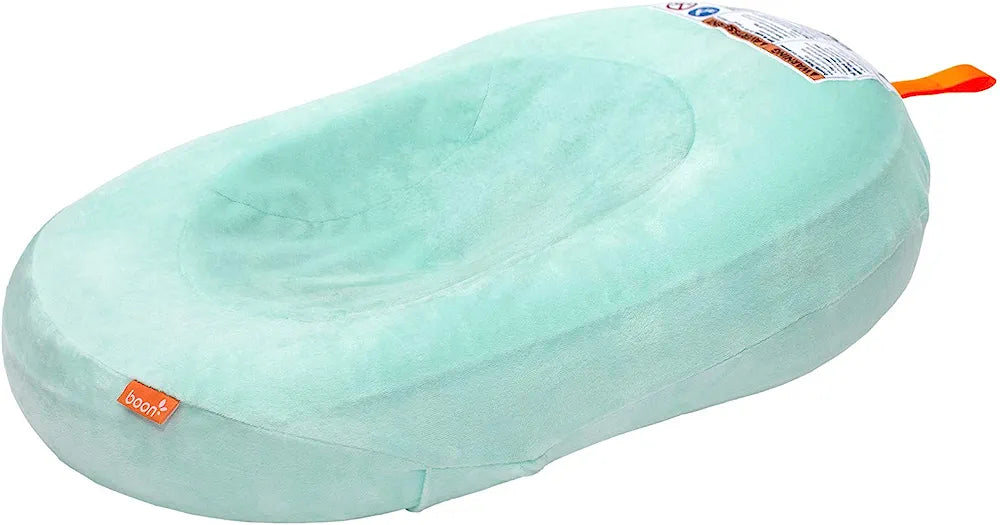 Boon Puff - Bañador inflable para bebé con funda de microforro polar de secado rápido, color menta