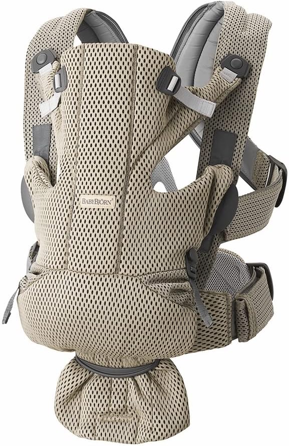 BabyBjörn Portabebés libre, malla 3D, beige gris (gris beige)