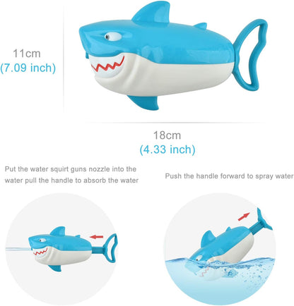 GizmoVine- Set de pistola de agua de tiburón con stickers