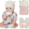 Conjunto de 2 pares de guantes y 2 gorros de invierno, de 0-6m