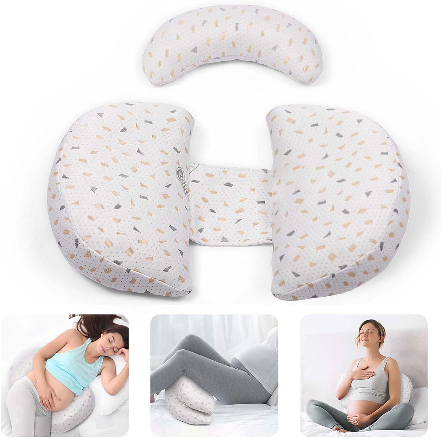 Almohada de Maternidad con Cuña Escalonada para Mujeres Embarazadas