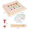 Juguetes Montessori de Madera Puzzles de Color Tablero con Tarjetas de Patrón y Disco