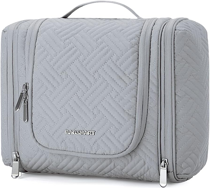 BAGSMART-Neceser de viaje para mujer, gris