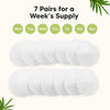 14 almohadillas de bambú lavables con bolsa de lavado para lactancia materna