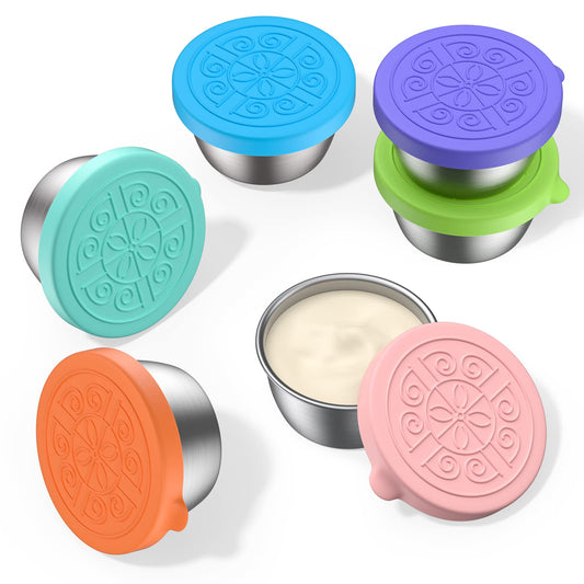 RGNEIN- Paquete de 6 recipientes pequeños con tapas