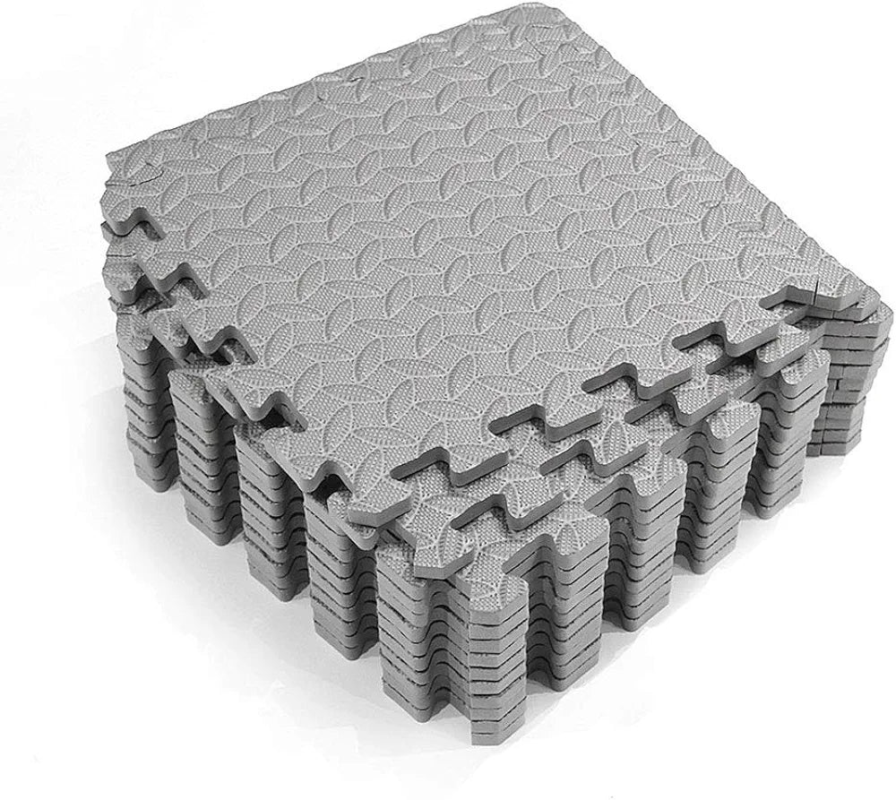 18 piezas de alfombra armable de foamy, gris