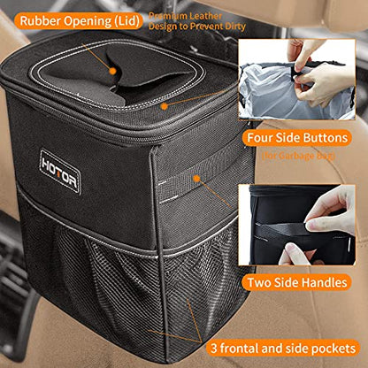 HOTOR - Organizador de auto con tapa y bolsillos