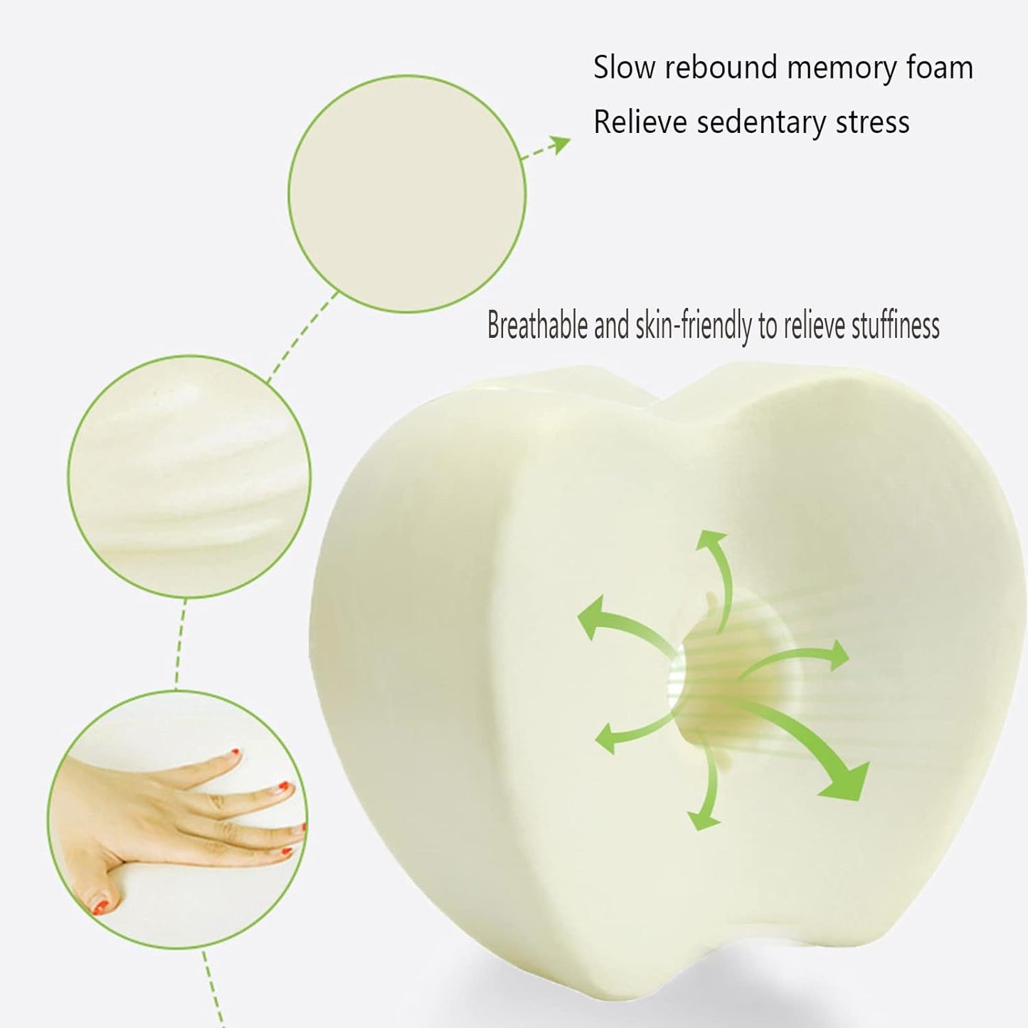 HOBEKRK- Almohada de piernas de espuma viscoelástica para embarazo