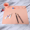 LUTER- Alfombrilla de silicona para pintar para manualidades, 16.5 x 14.6 pulgadas