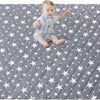 Tapete para corralito de bebé, tapete de espuma de alta calidad de 50 x 50 pulgadas, estrellas