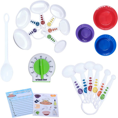 Curious Chef - Kit de medición y preparación para niños, 17 piezas