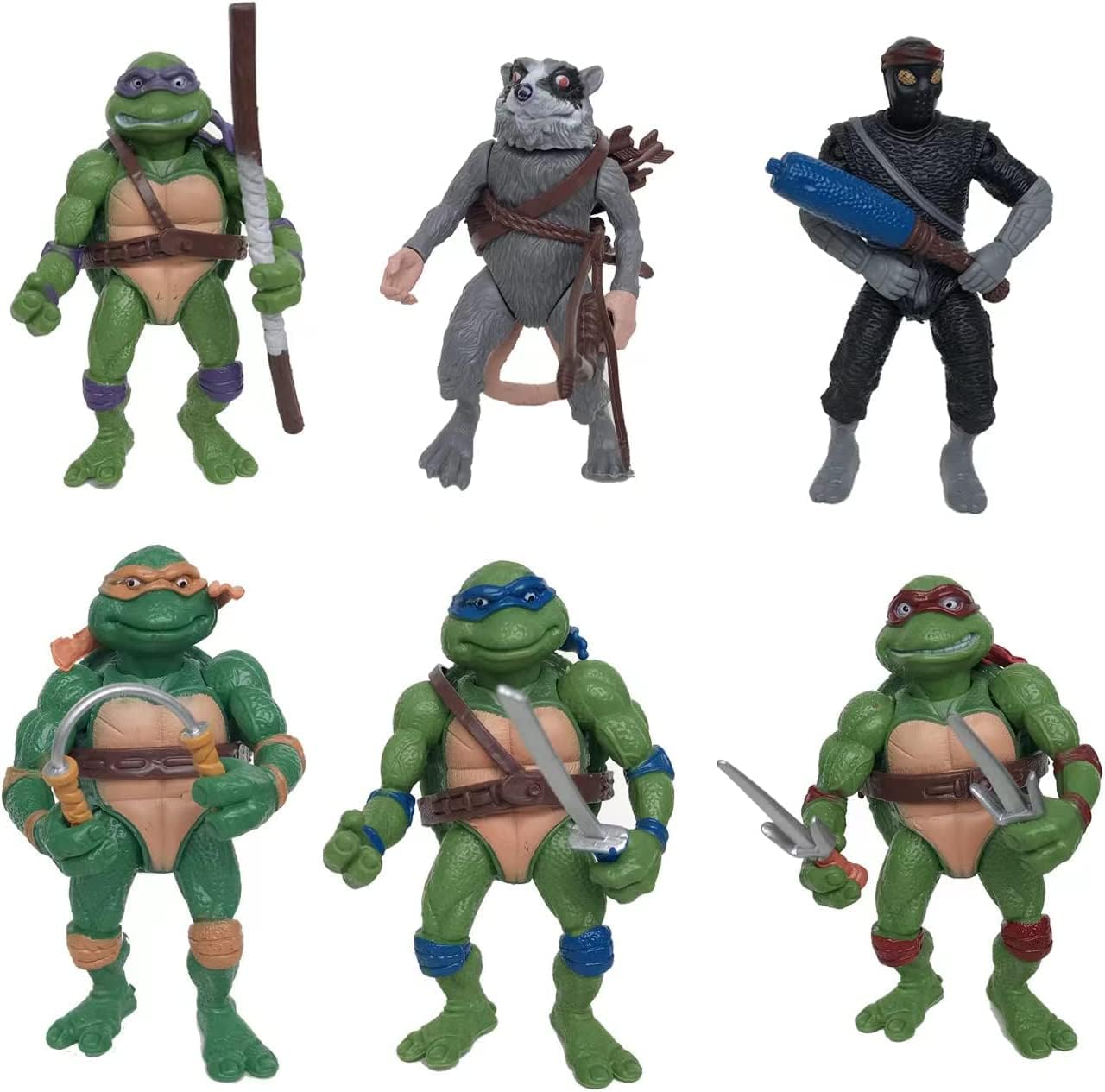 Tortugas Ninja de 4.8 pulgadas, paquete de 6 figuras