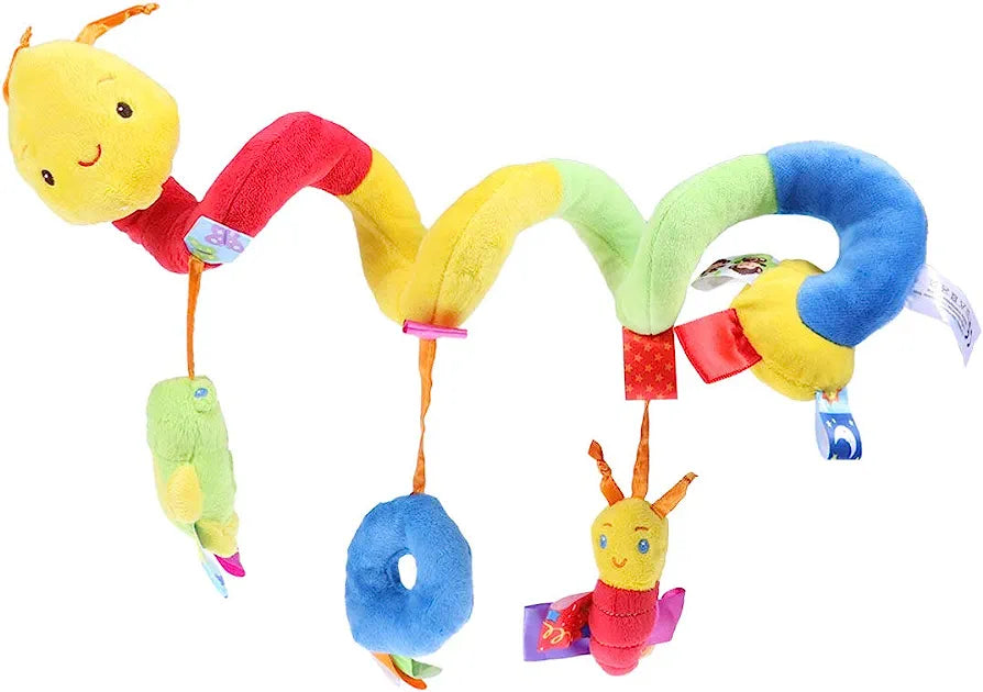 TaGgies-Juguete de peluche en espiral, gusano de colores