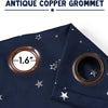 Cortinas opacas para dormitorio infantil, estrellas