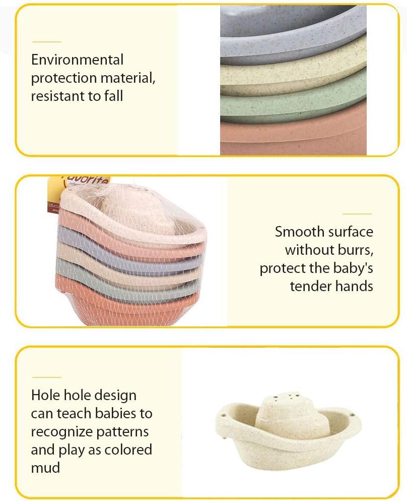 Baby Favorite- Juguetes de Baño con Taza Apilable, botes