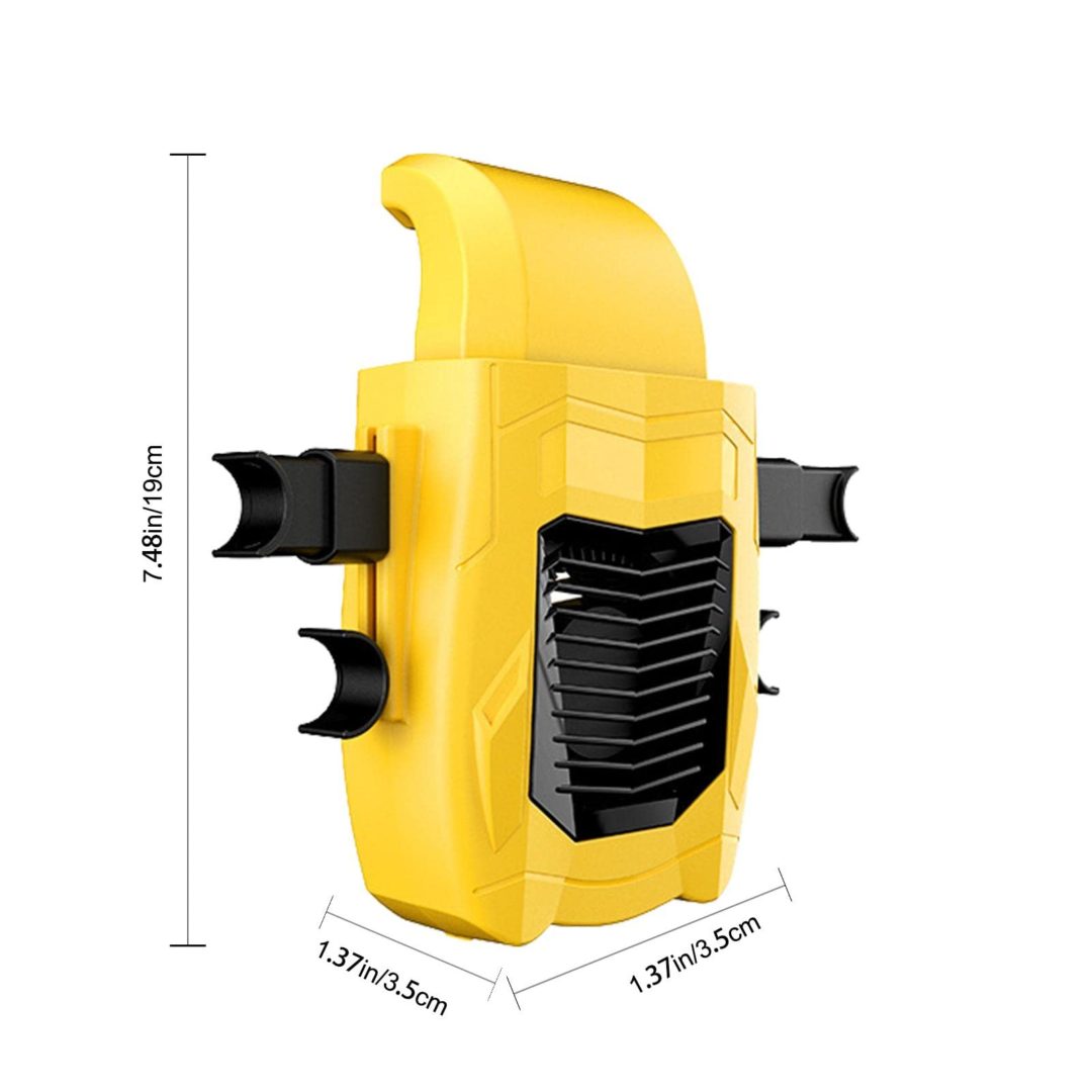Automobile- Miniventilador para asiento de carro, amarillo