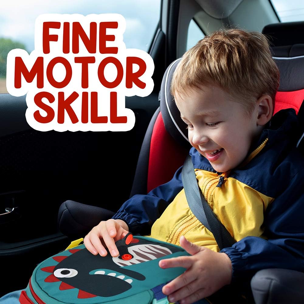 Busy Board - Mochila infantil Montessori, dinosaurio