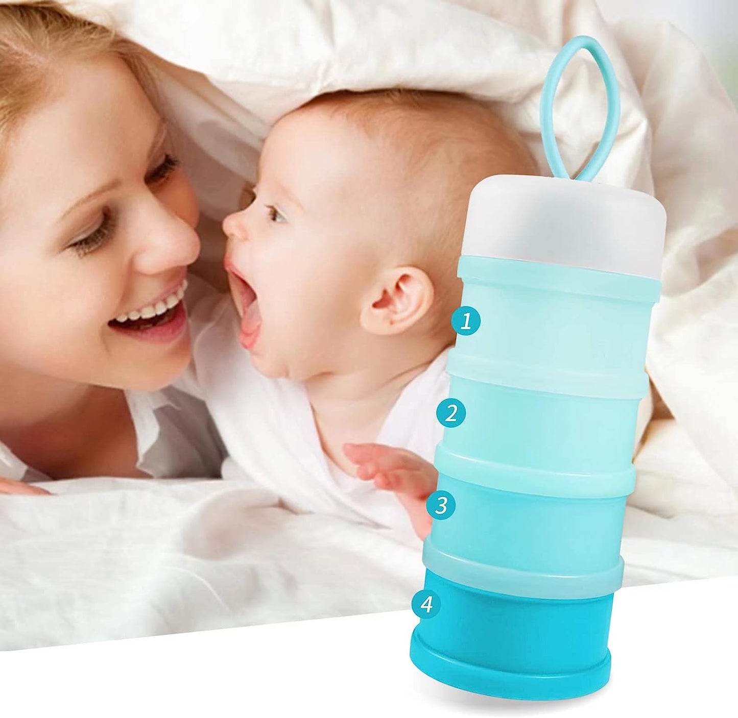 Dispensador de fórmula para bebé, azul