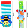 Set de medias y sonajeros de manos para bebé, 4 piezas